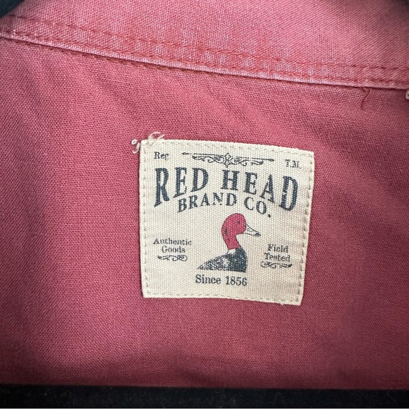 RedHead Men's Casual Button Down Shirt - Red - Picture 3 of 9